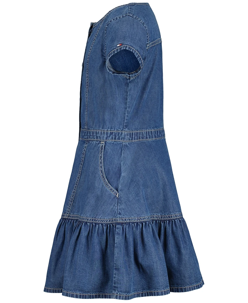 Tommy Hilfiger Girls' 4-16 Denim Short-Sleeve Dress