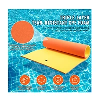 Ruie Floating Water Mat 9 x 6 feet 3 Layer Floating Dock for Adults Kids 1.3 inch Thick