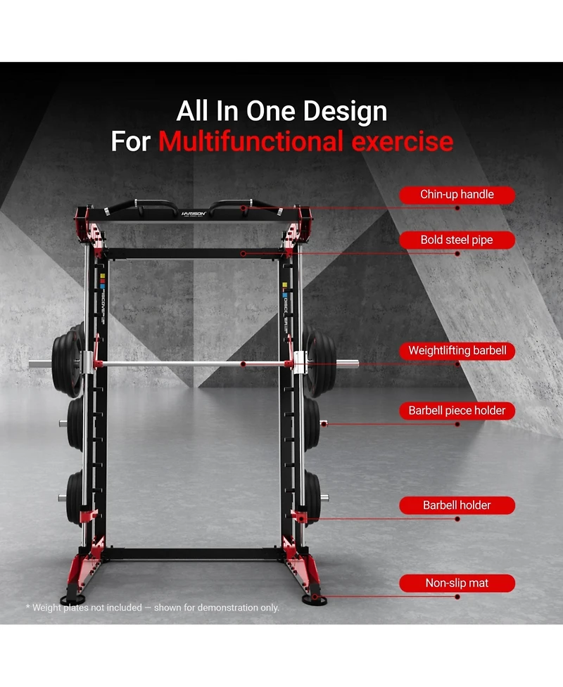 Harison Multifunction Power Squat Rack for Full-Body Strength Training (Hrm-G30815)
