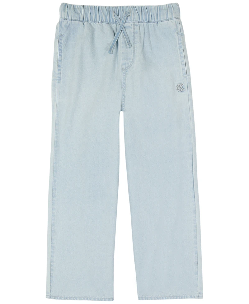 Calvin Klein Girls' 7-16 Logo Denim Jeans