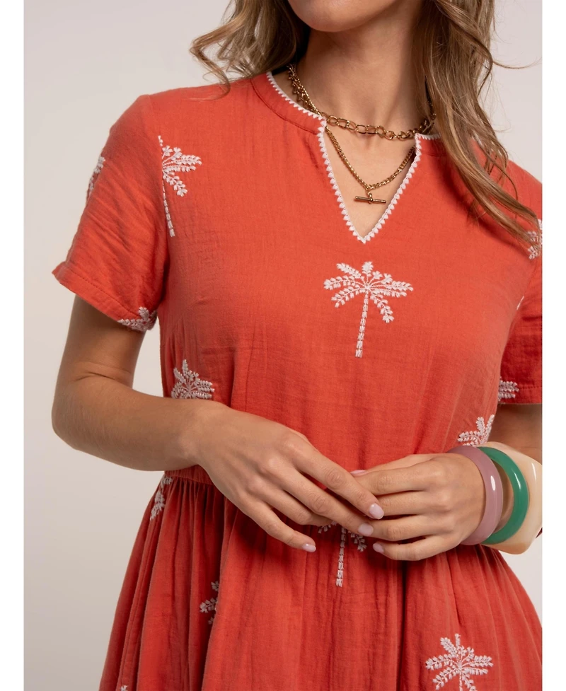Brakeburn Women's Sol Embroidered Midi Dress