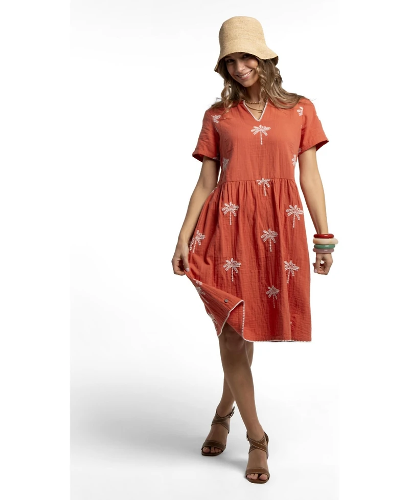 Brakeburn Women's Sol Embroidered Midi Dress