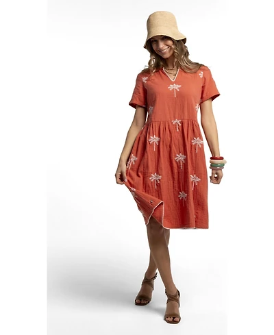Brakeburn Women's Sol Embroidered Midi Dress