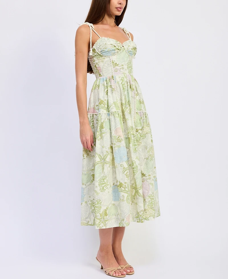 En Saison Women's Blair Printed Sleeveless Midi Dress