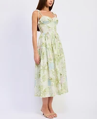 En Saison Women's Blair Printed Sleeveless Midi Dress