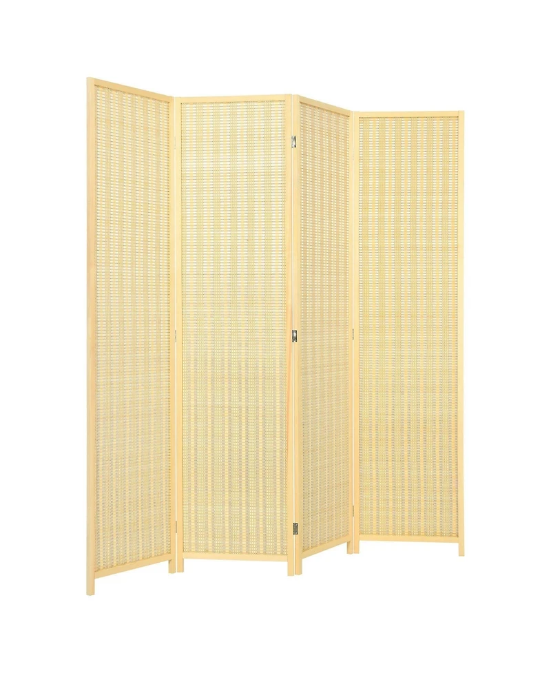 sumyeg 6-Foot 4-Panel Portable Folding Room Divider Privacy Screen