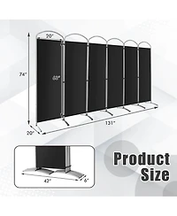 sumyeg 6-Foot 6-Panel Freestanding Folding Privacy Screen Room Divider for Indoor Use