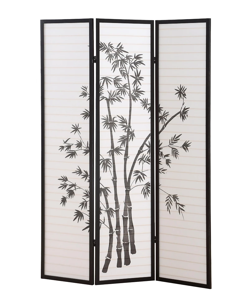 sumyeg 3-Panel Oriental Shoji Screen Room Divider Folding Privacy Screen for Indoor Room Separation and Decoration