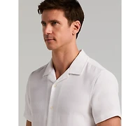 Perry Ellis Men's Dobby Stripe Camp Collar Shirt