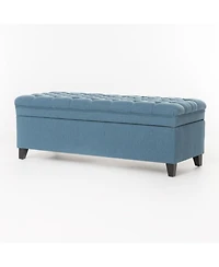 flynama Navy Blue Storage Ottoman