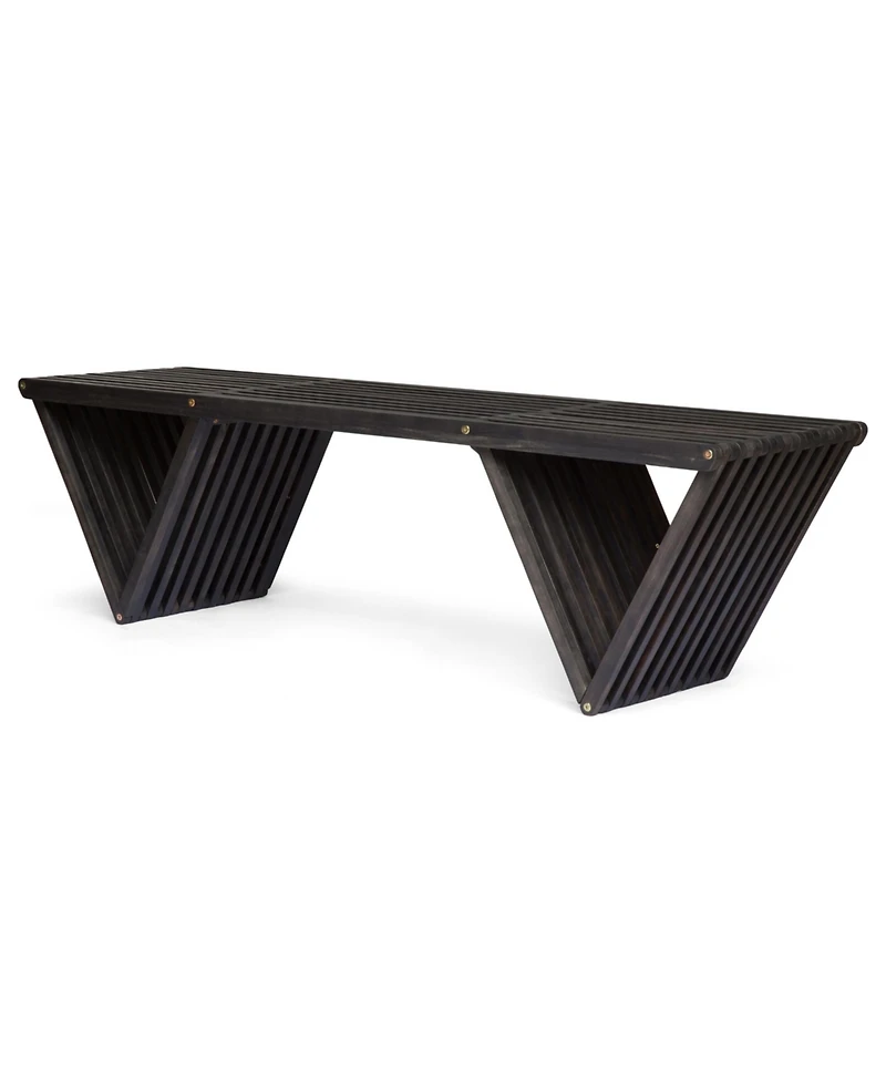 Flynama Transitional Slatted Acacia Wood Bench