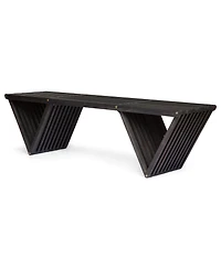 Flynama Transitional Slatted Acacia Wood Bench