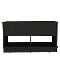 Flynama Storage Bench with 2 Open Shelves and 2 Drawers