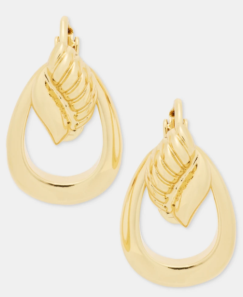 Anne Klein Open Oval Clip-On Drop Earrings