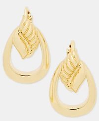 Anne Klein Open Oval Clip-On Drop Earrings