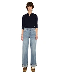 KanCan Women's Bellen Essentials High Rise Wide Leg Jeans