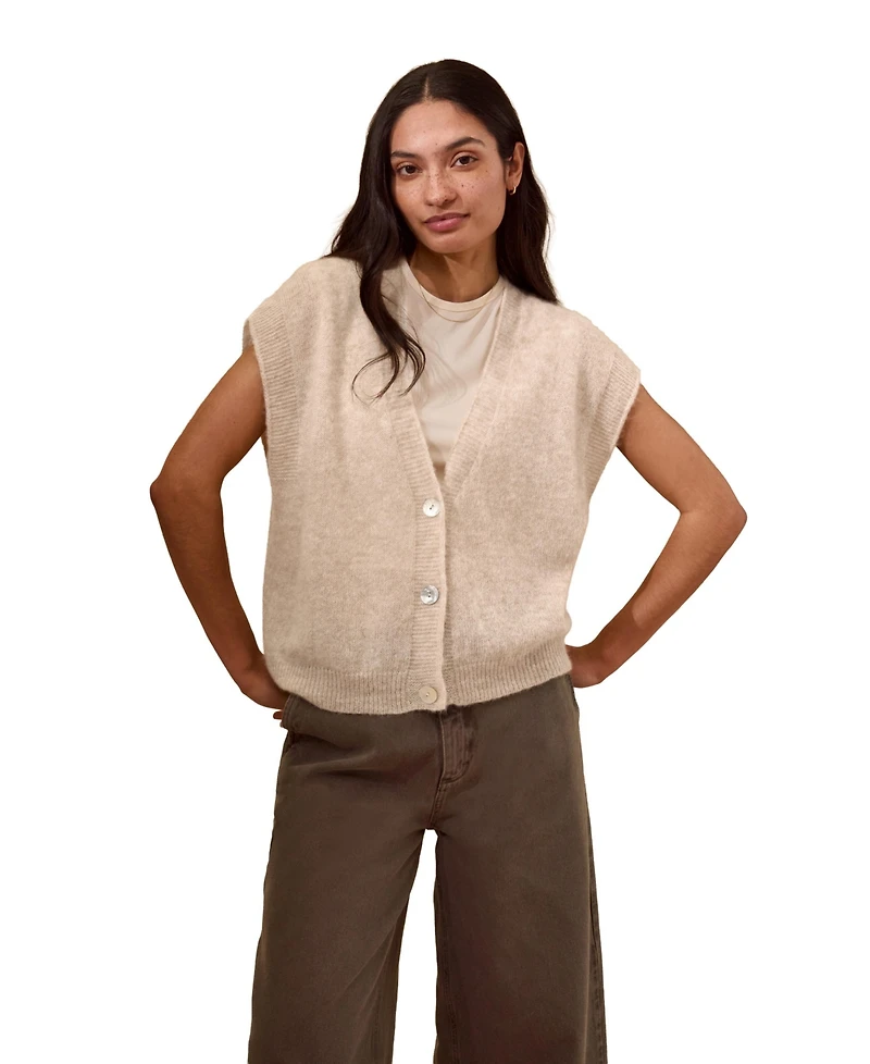 Celtic & Co. Women's Grown On Button Up Sleeve Cardigan