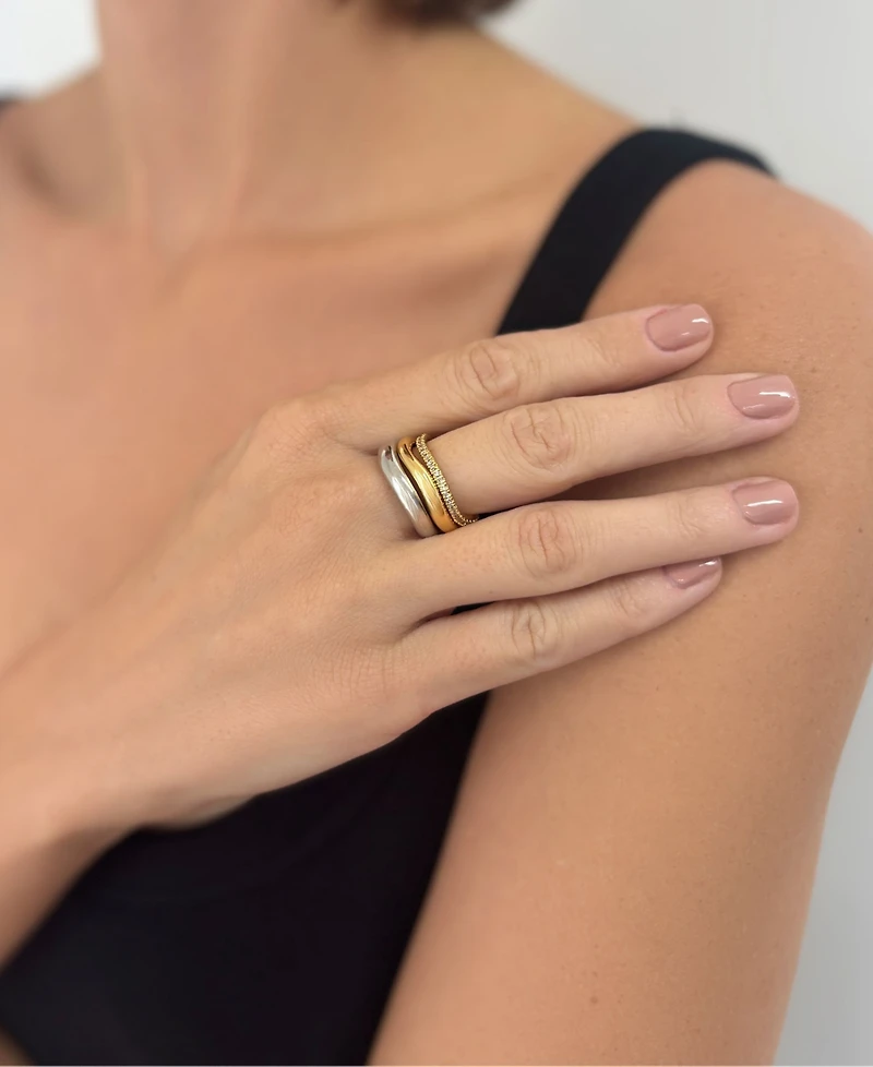 St. Moran Trio of Wavy Iris Band Ring