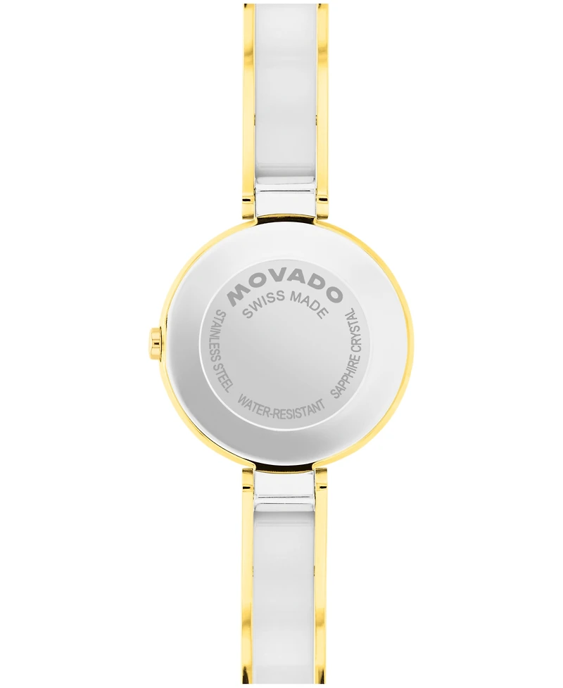Movado Women's Moda Swiss Quartz Stainless Steel Light Yellow Pvd Steel Watch 24mm