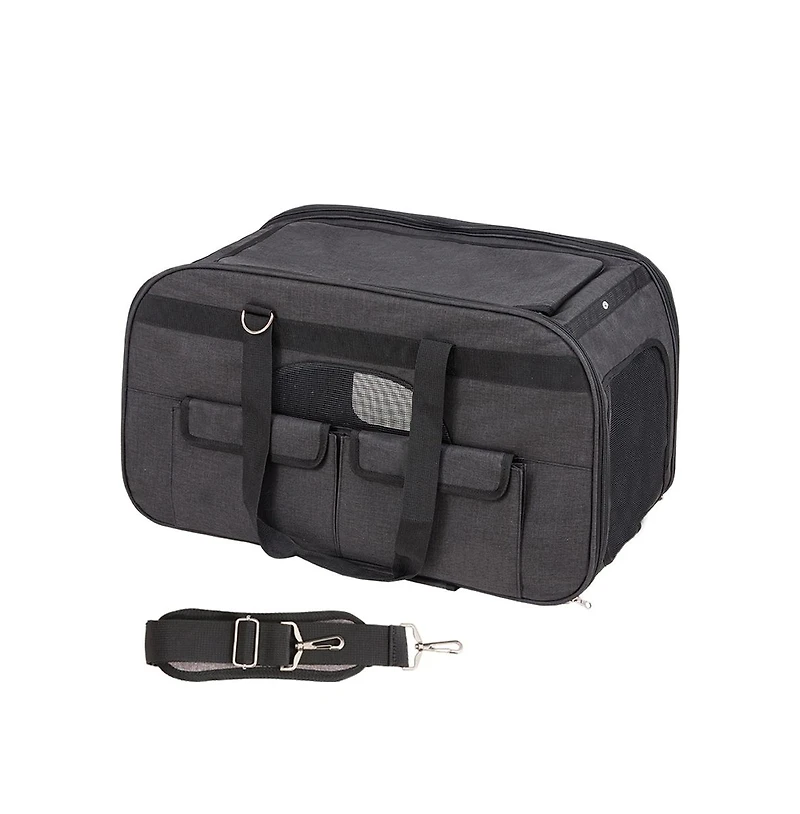 Ruie Rolling Pet Carrier with 360 Wheels Telescopic Handle for Pets up to 35 lbs