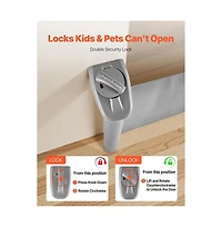 Ruie Tall Retractable Pet Gate 38 in Extends to 57 in Wide with Security Lock