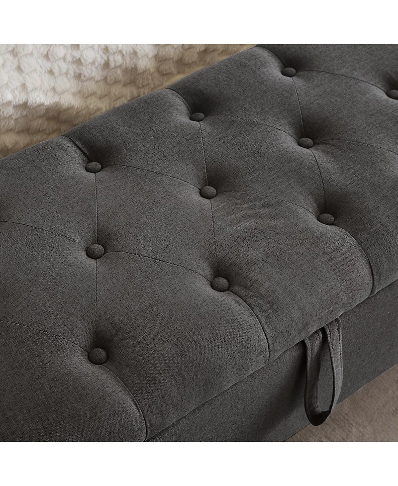 Flynama Linen Storage Ottoman Bench