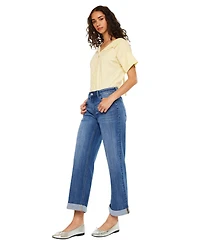 KanCan Women's Reyna Essentials High Rise Wide Leg Jeans