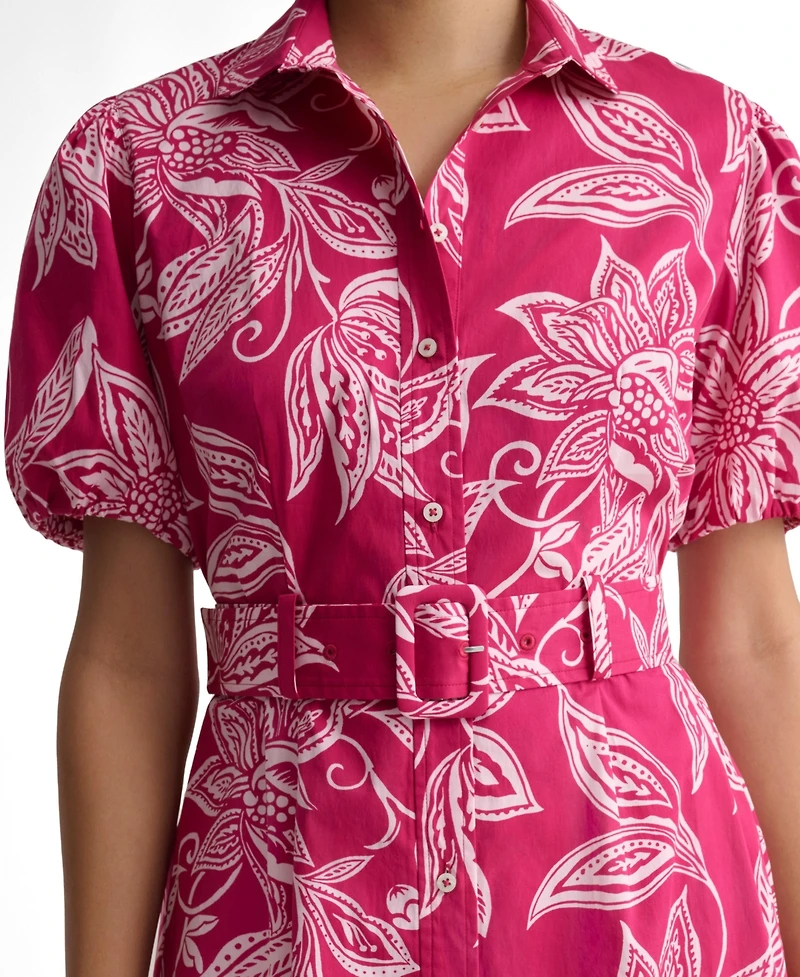 UNTUCKit Women's Stretch Cotton Jackie Midi Shirt Dress