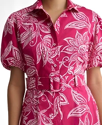 UNTUCKit Women's Stretch Cotton Jackie Midi Shirt Dress