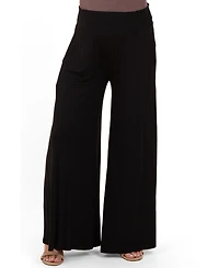 Pinkblush Smocked Waist Wide Leg Maternity Pants