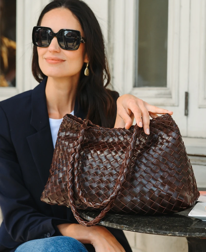 Patricia Nash Cheri Hand Stained Woven Large Satchel Handbag