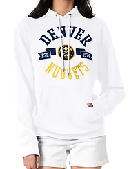 G-iii 4Her by Carl Banks Women's White Denver Nuggets City Pullover Hoodie