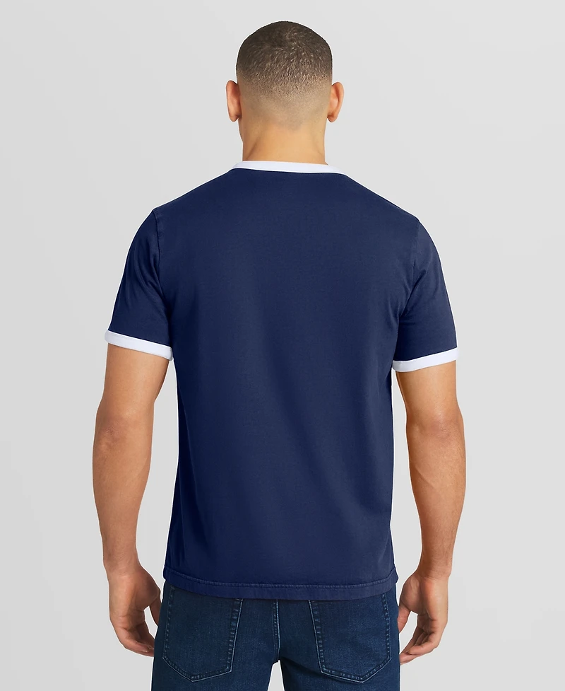 Darius Rucker Collection By Fanatics Men's Navy Milwaukee Brewers Washed Ringer T-Shirt