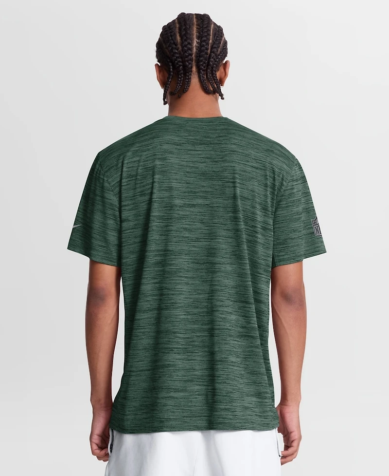 Nike Men's Green Bay Packers Sideline Double Covered Dri-fit Velocity T-Shirt