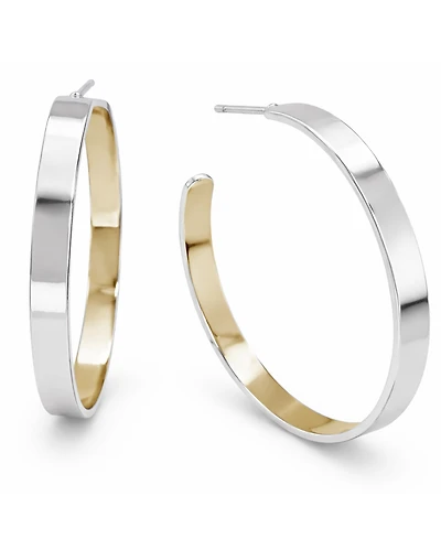 And Now This Two Tone C Hoop Earring