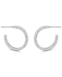 And Now This Cubic Zirconia C Hoop Earrings