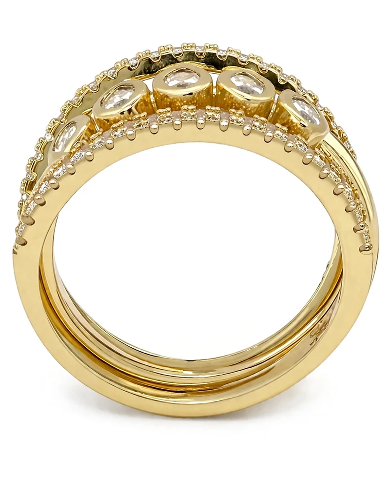 And Now This Cubic Zirconia Stack Ring