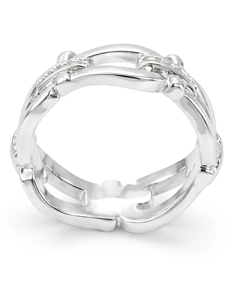 And Now This Horse Bit Link Cubic Zirconia Ring