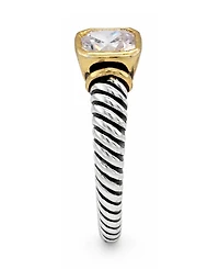 And Now This Cubic Zirconia Two Tone Ring