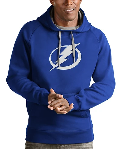 Antigua Men's Blue Tampa Bay Lightning Logo Victory Pullover Hoodie