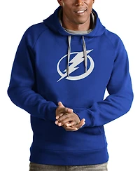 Antigua Men's Blue Tampa Bay Lightning Logo Victory Pullover Hoodie