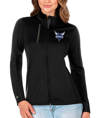 Antigua Women's Black Charlotte Hornets Generation Full-Zip Jacket