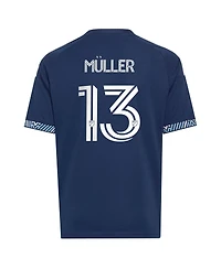 Adidas Big Boys and Girls Thomas Muller Blue Vancouver Whitecaps Fc 2026 The Coastal Jersey Replica