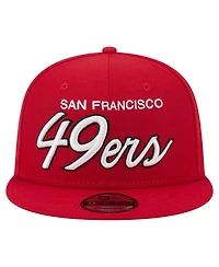 New Era Men's Scarlet San Francisco 49ers Core Team Script 9FIFTY Snapback Hat