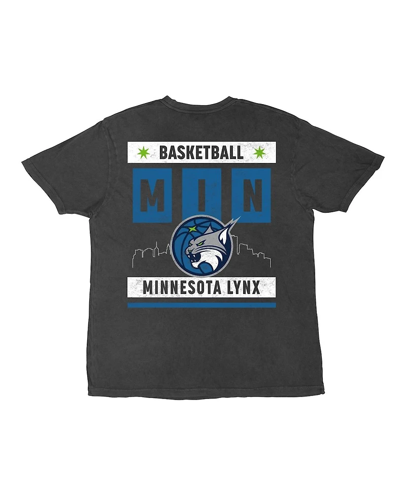 Stadium Essentials Men's and Women's Heather Black Minnesota Lynx Relaxed Fit Big Shot Vintage Wash T-Shirt