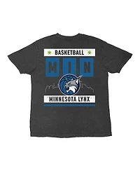 Stadium Essentials Men's and Women's Heather Black Minnesota Lynx Relaxed Fit Big Shot Vintage Wash T-Shirt