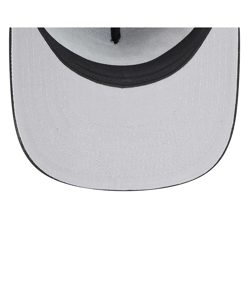 New Era Men's Black Anaheim Ducks Script A-Frame 9FIFTY Snapback Hat