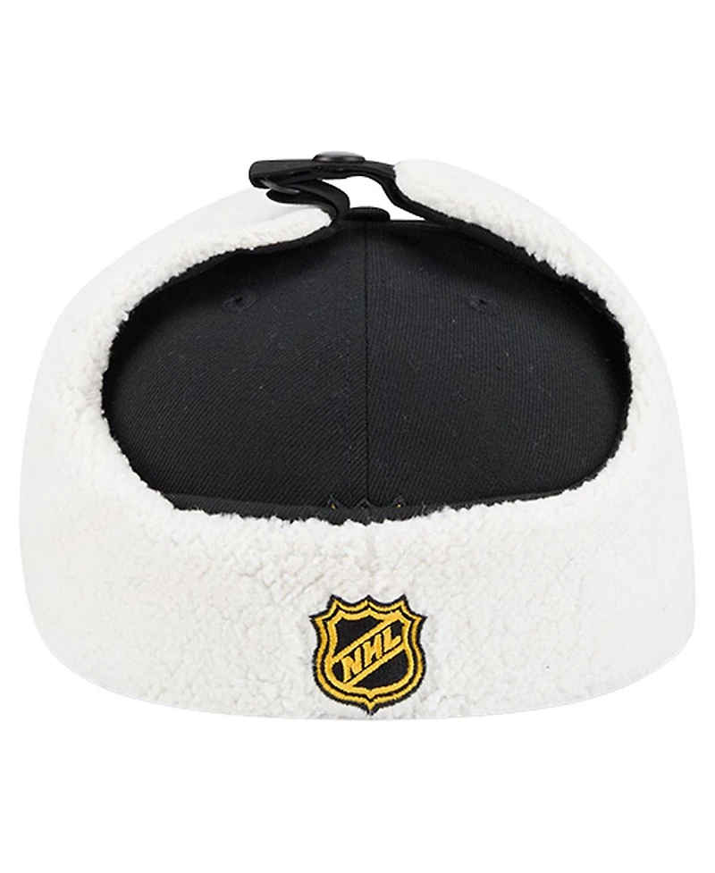New Era Men's Black Boston Bruins Injection Dog Ear Classic Fitted Hat