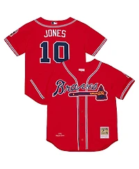 Mitchell & Ness Men's  Chipper Jones Red Atlanta Braves 2006 Cooperstown Collection Authentic Jersey