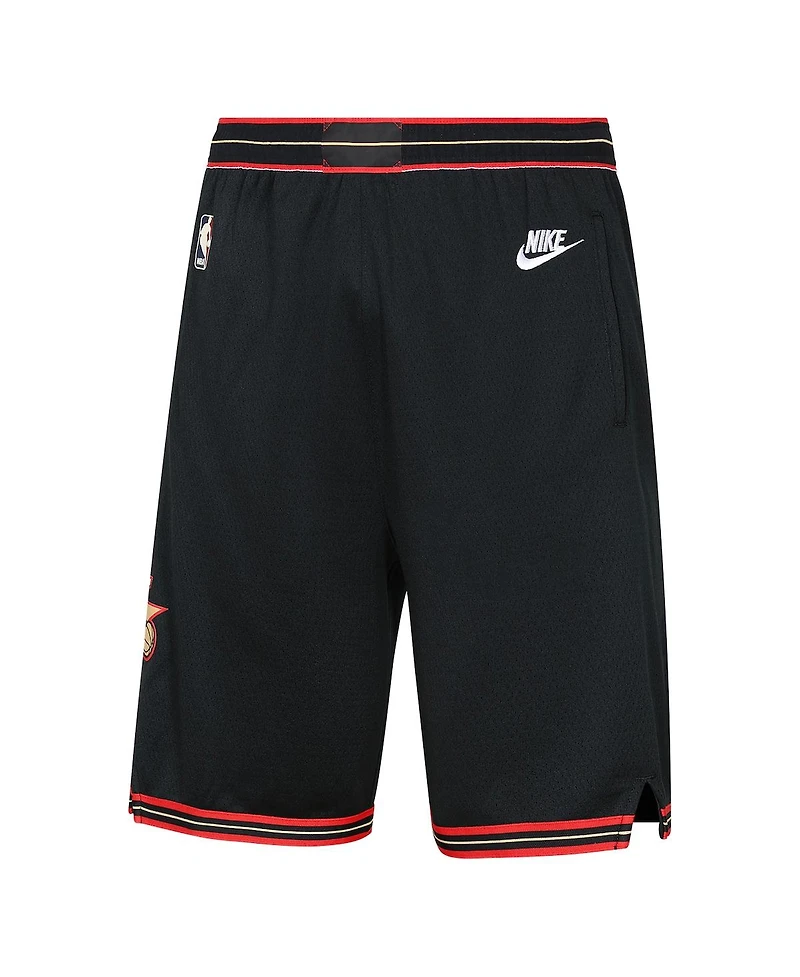 Nike Big Boys and Girls Black Philadelphia 76ers Hardwood Classics Dri-fit Swingman Shorts
